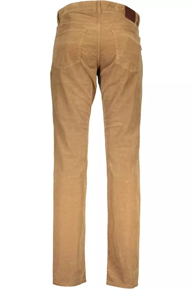 Brown Cotton Jeans & Pant