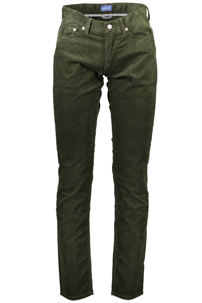 Green Cotton Jeans & Pant