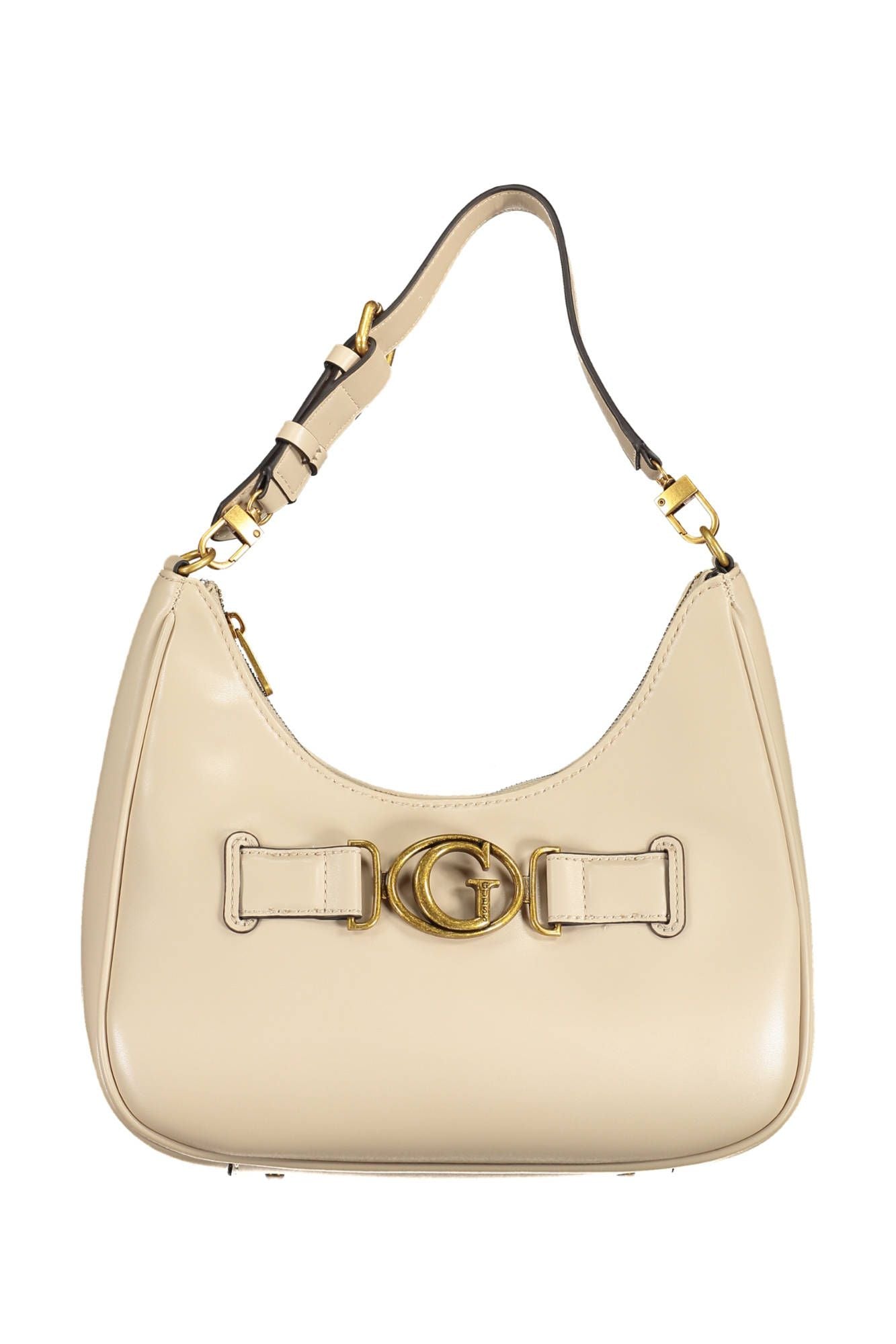 Beige Polyurethane Handbag