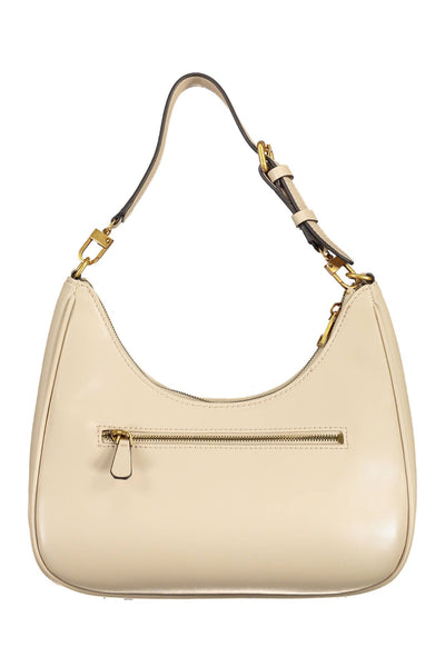 Beige Polyurethane Handbag