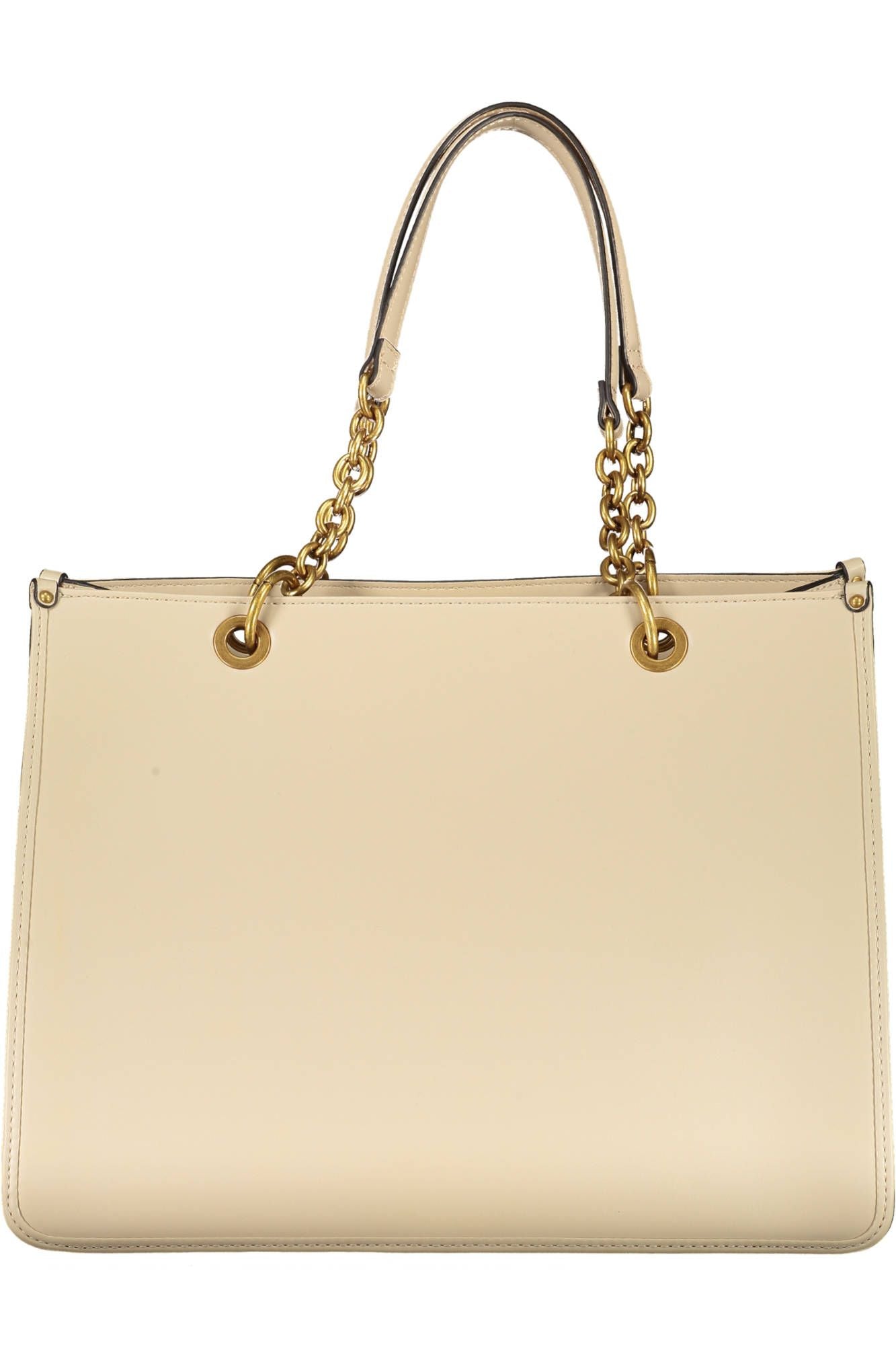 Beige Polyurethane Handbag