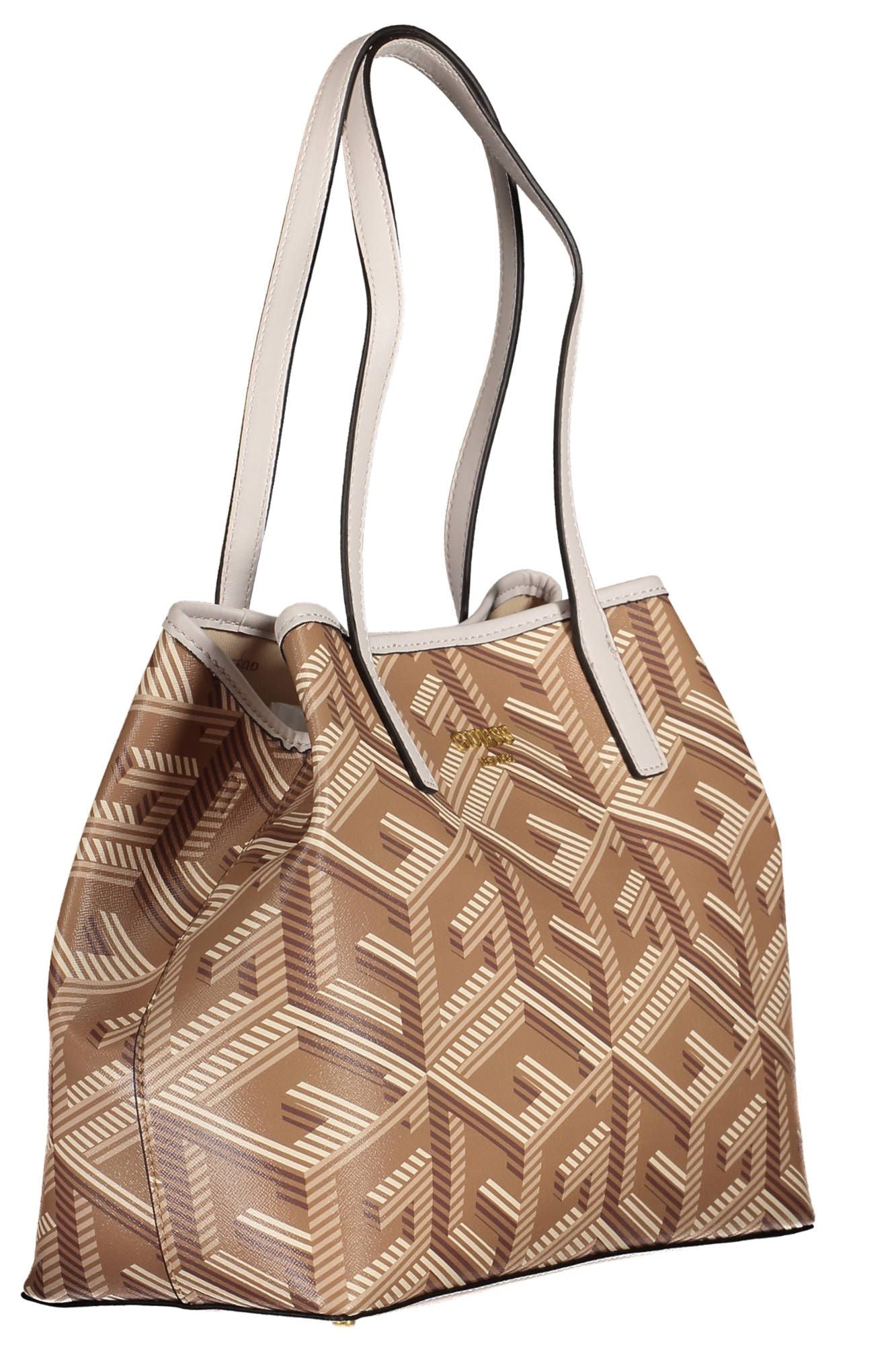 Beige Polyurethane Handbag