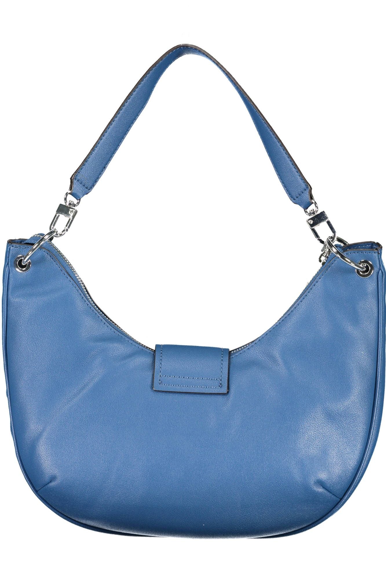 Blue Polyurethane Handbag