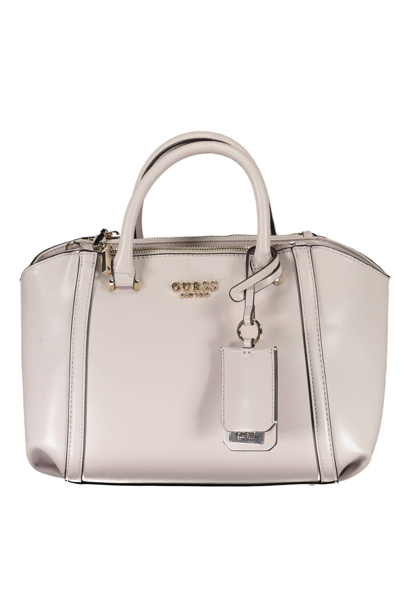 Gray Polyurethane Handbag