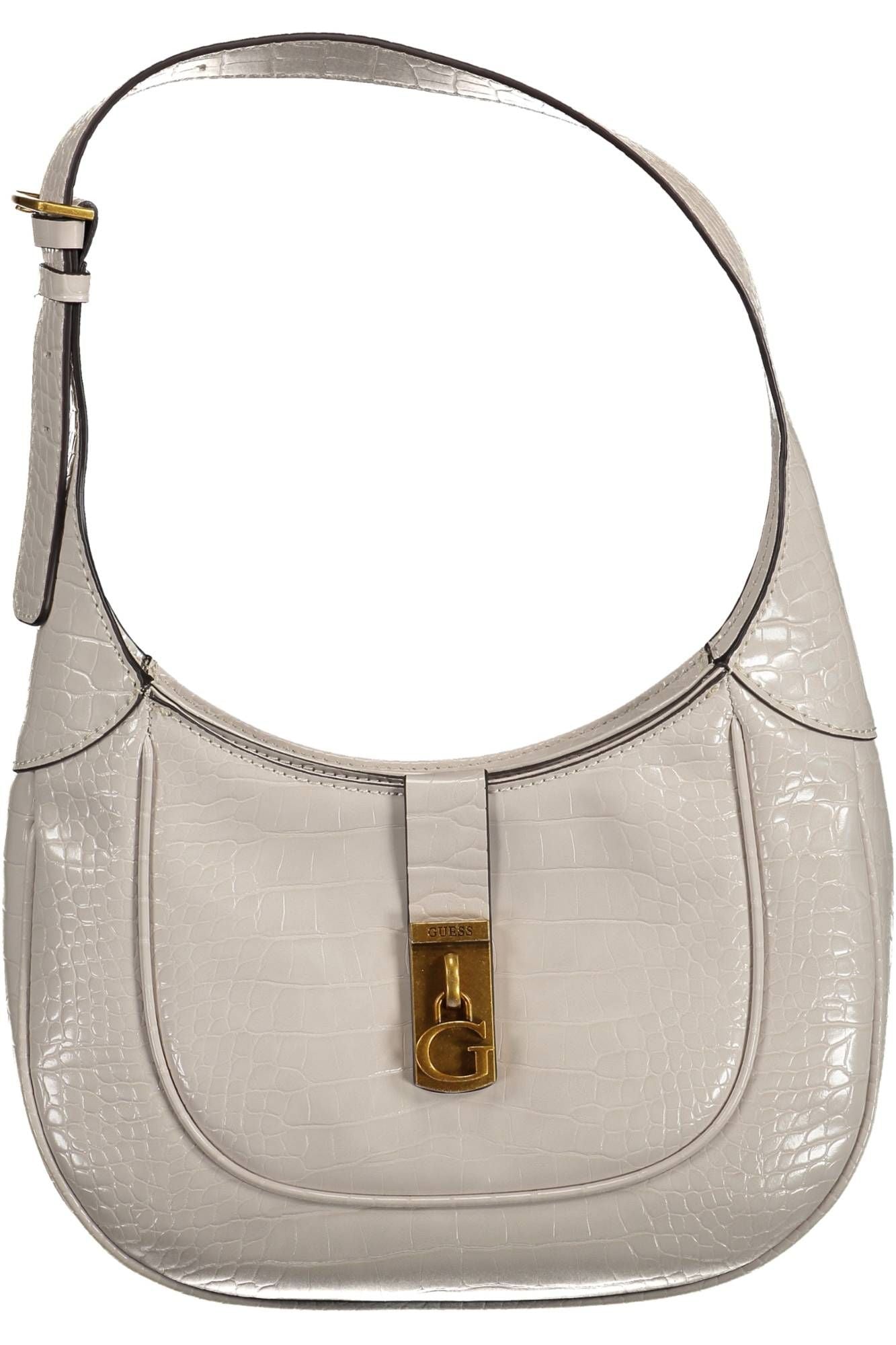 Gray Polyurethane Handbag