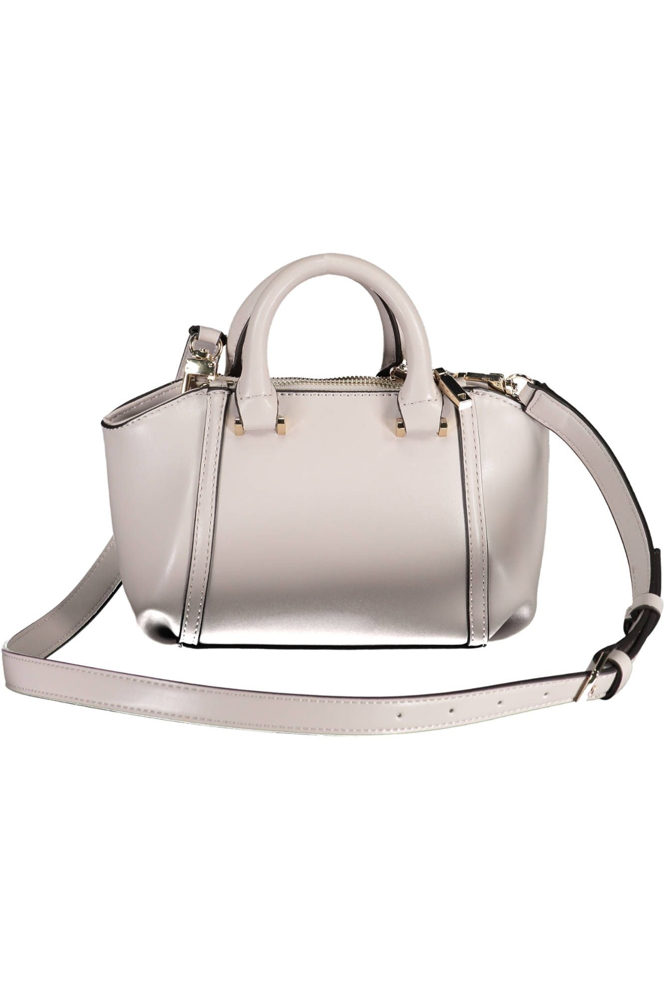 Gray Polyurethane Handbag