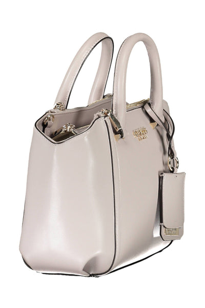 Gray Polyurethane Handbag