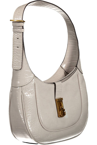 Gray Polyurethane Handbag