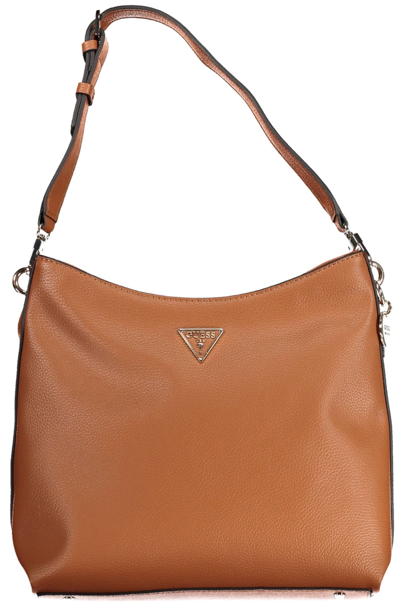 Brown Polyurethane Handbag