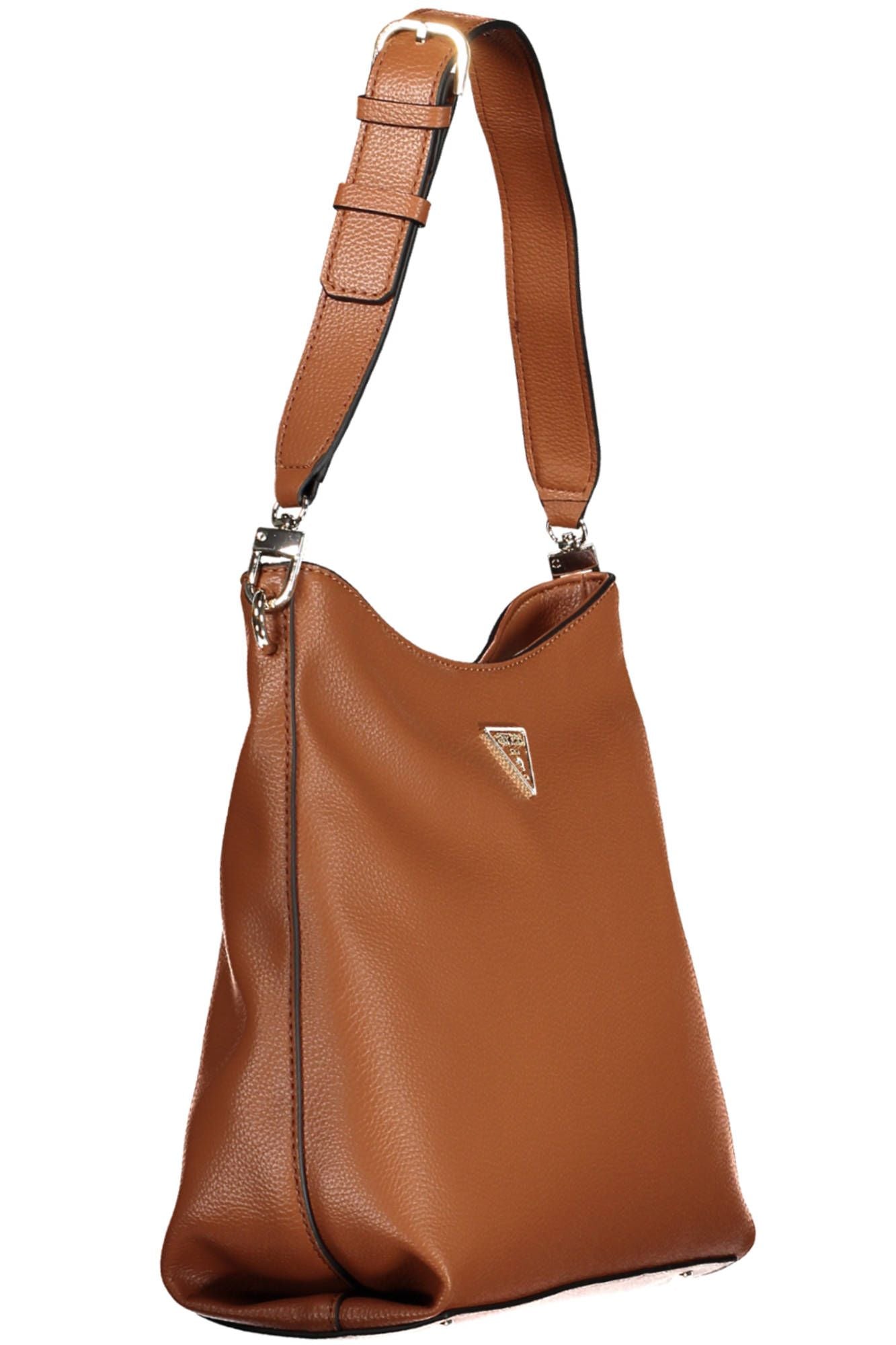 Brown Polyurethane Handbag