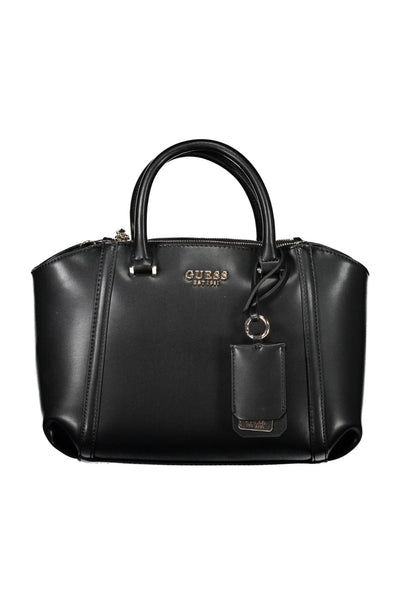 Black Polyurethane Handbag