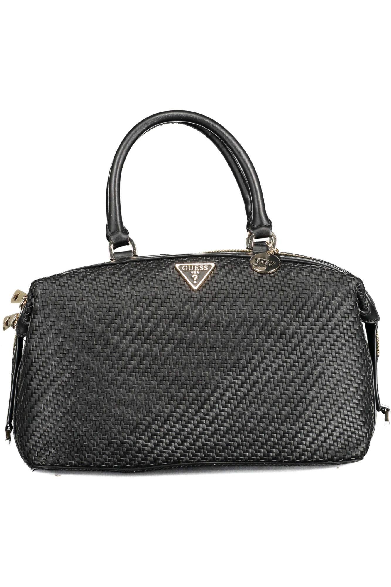 Black Polyurethane Handbag