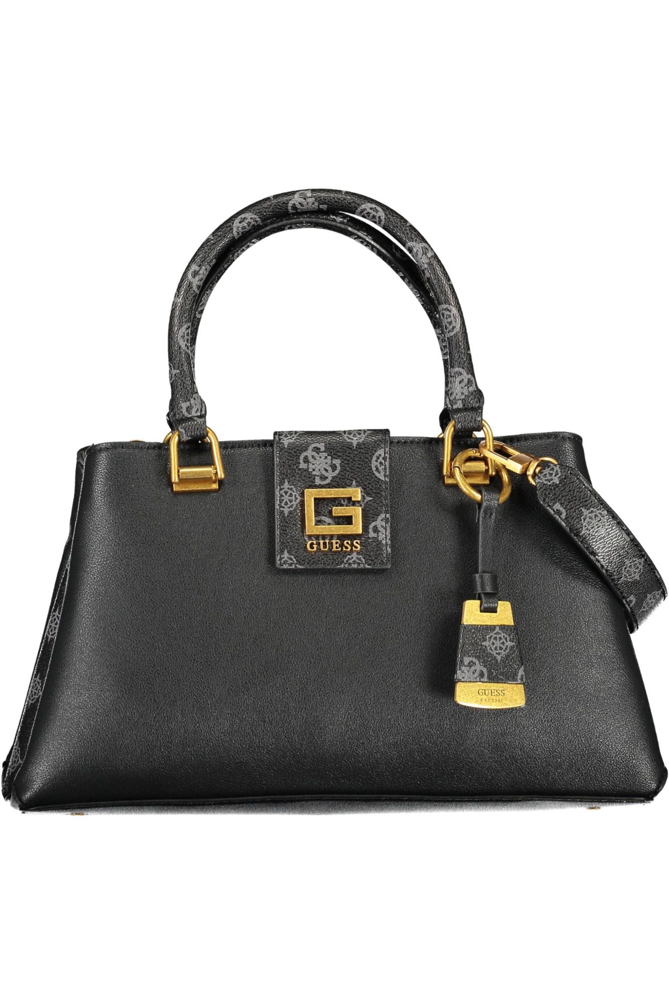 Black Polyurethane Handbag