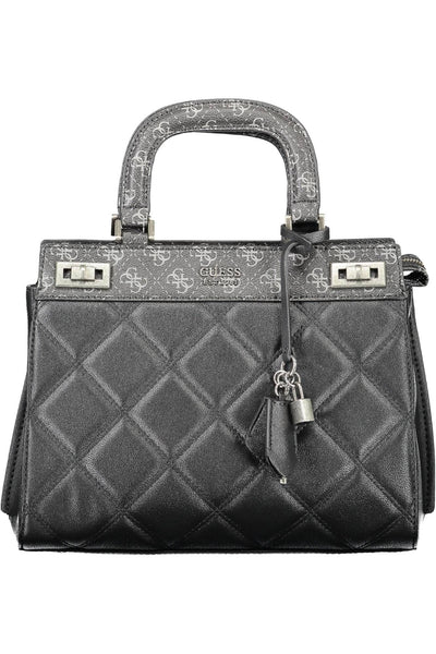 Black Polyurethane Handbag