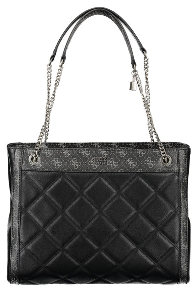 Black Polyurethane Handbag