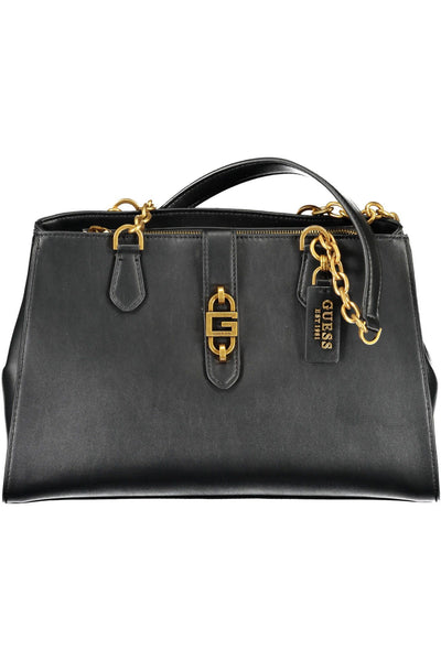 Black Polyurethane Handbag