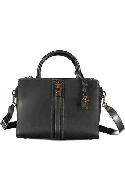 Black Polyurethane Handbag