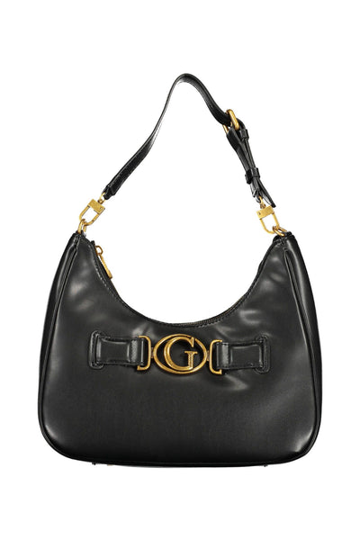 Black Polyurethane Handbag