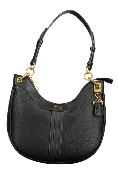 Black Polyurethane Handbag