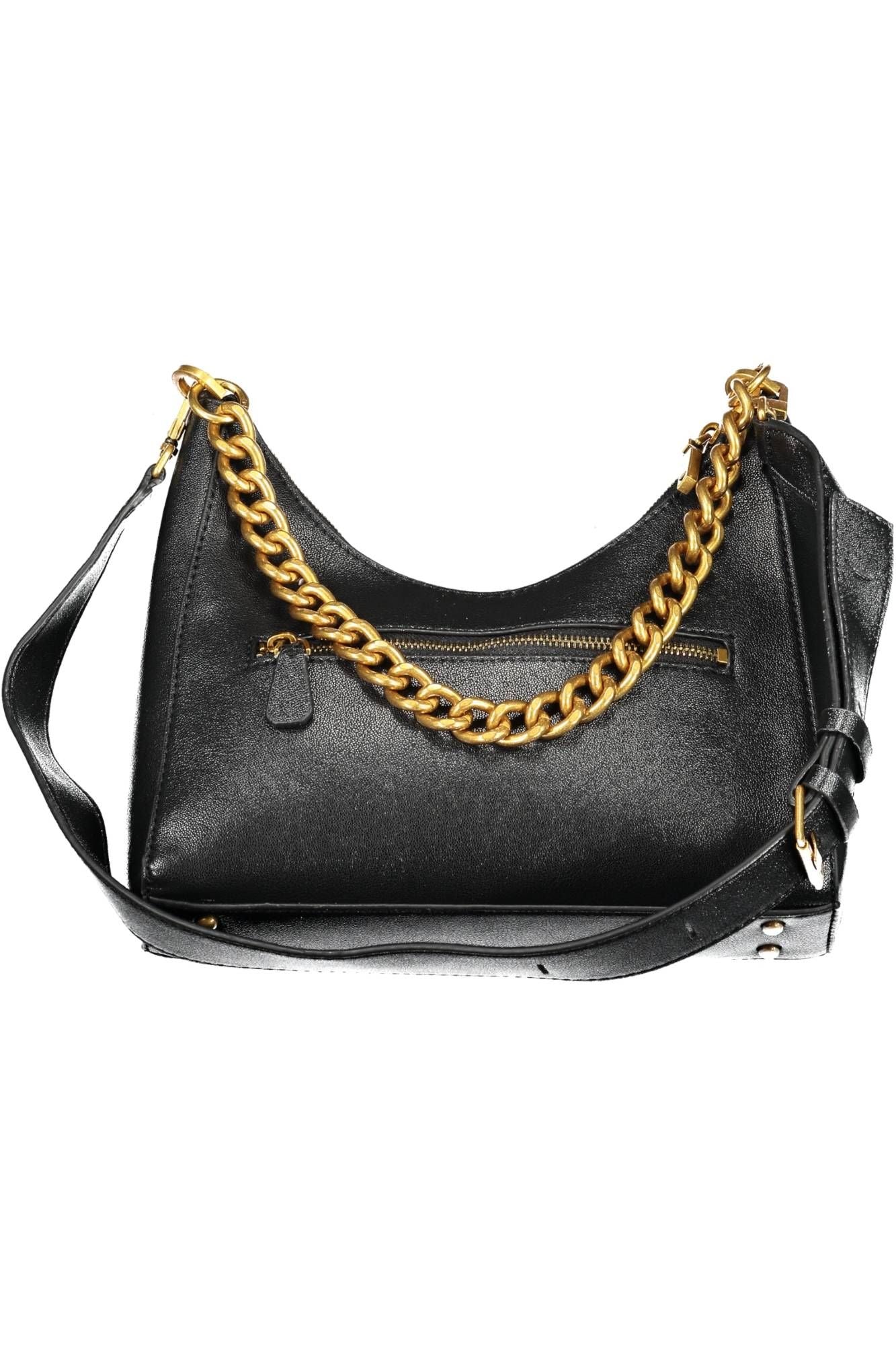 Black Polyurethane Handbag