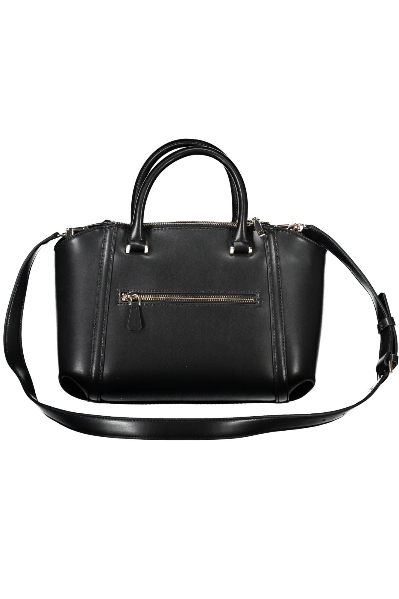 Black Polyurethane Handbag