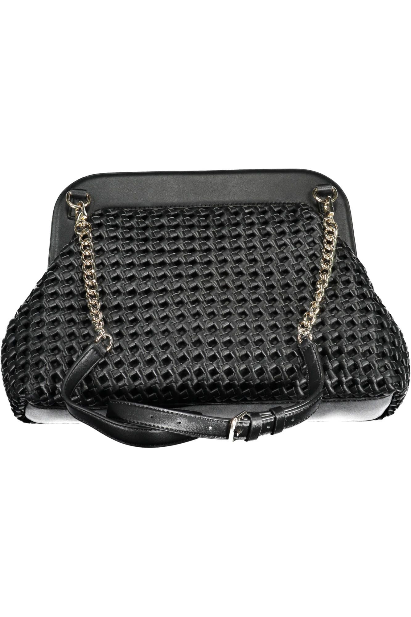 Black Polyurethane Handbag