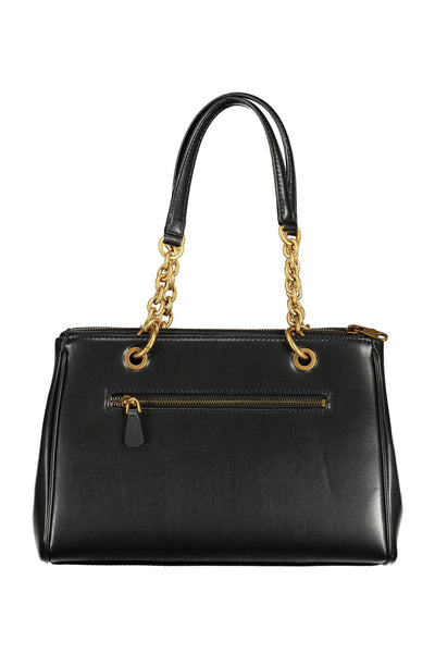 Black Polyurethane Handbag