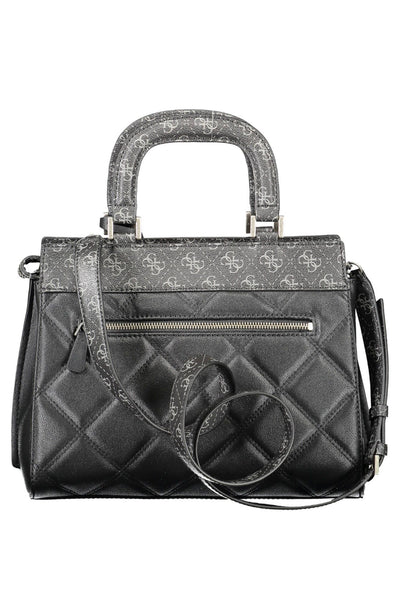 Black Polyurethane Handbag