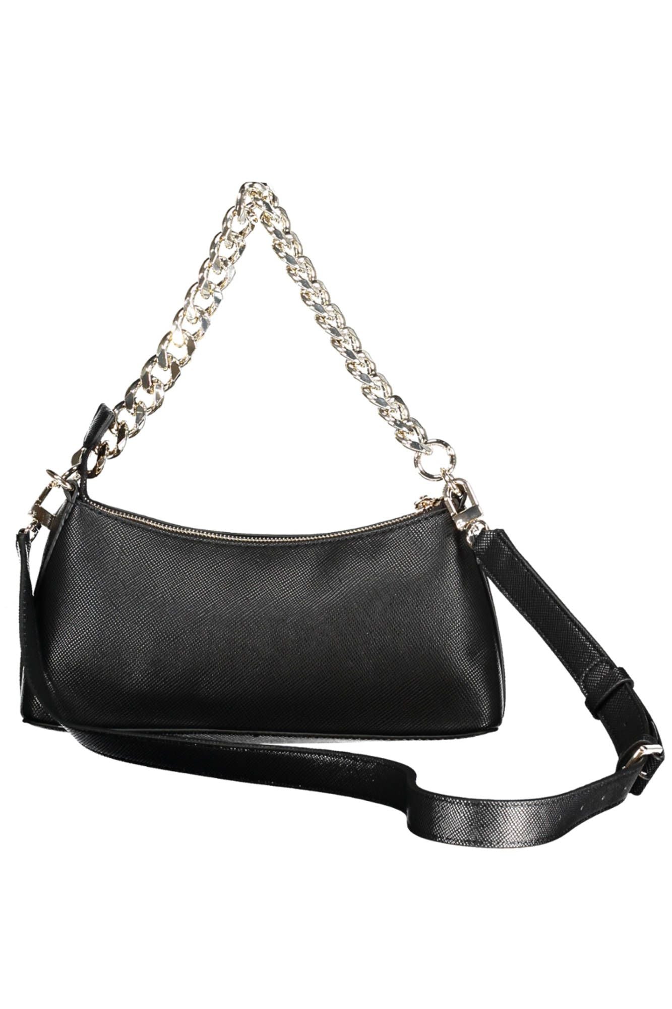 Black Polyurethane Handbag