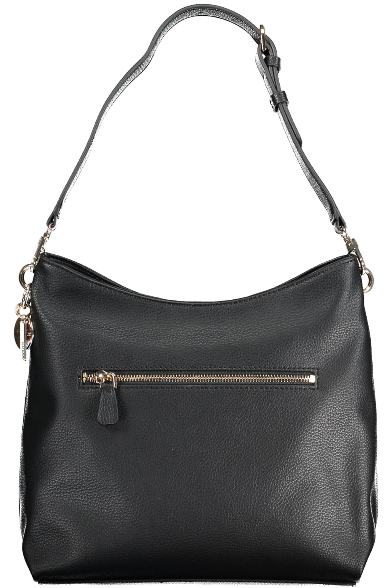 Black Polyurethane Handbag