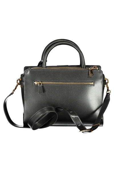 Black Polyurethane Handbag