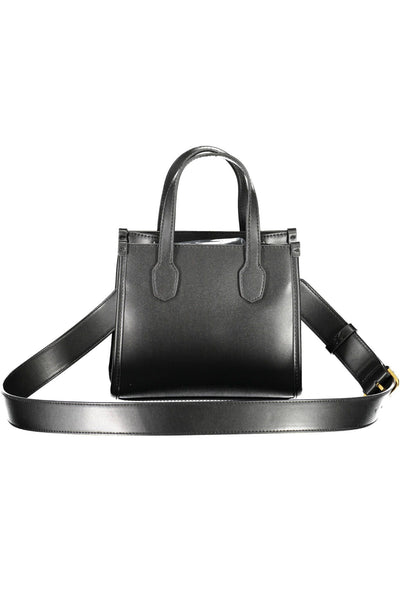 Black Polyurethane Handbag