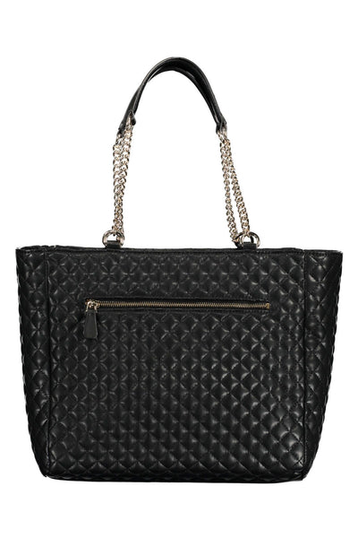 Black Polyurethane Handbag