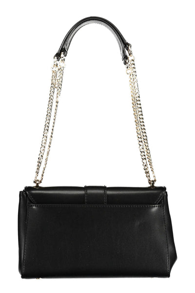 Black Polyurethane Handbag