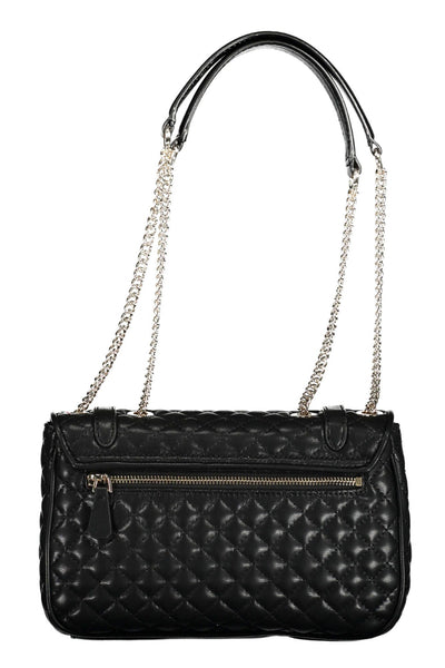 Black Polyurethane Handbag