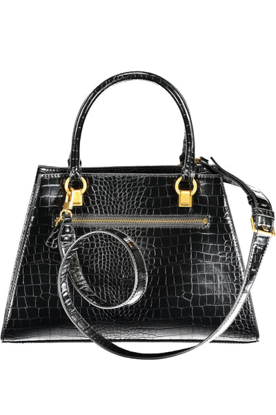 Black Polyurethane Handbag