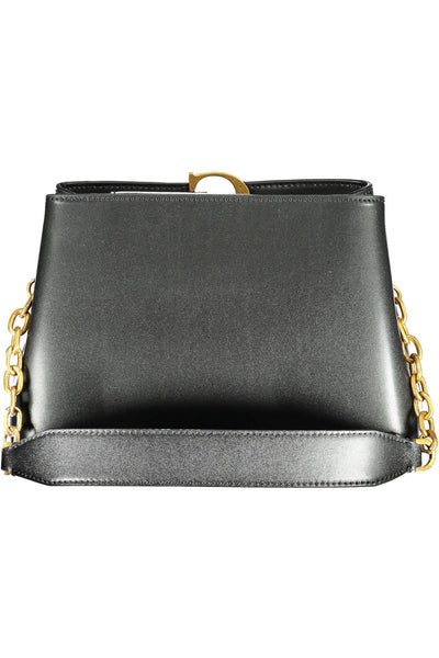 Black Polyurethane Handbag