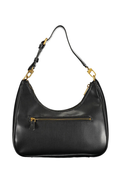 Black Polyurethane Handbag