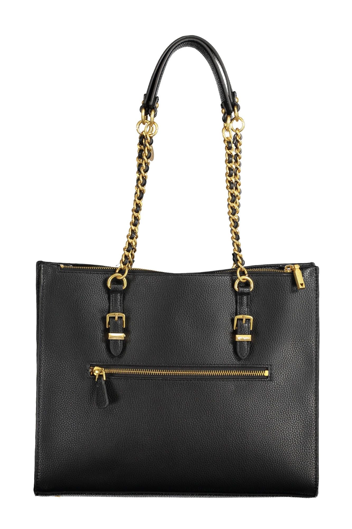 Black Polyurethane Handbag