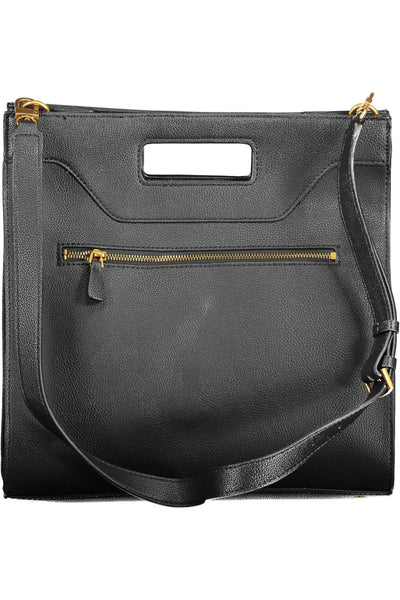 Black Polyurethane Handbag