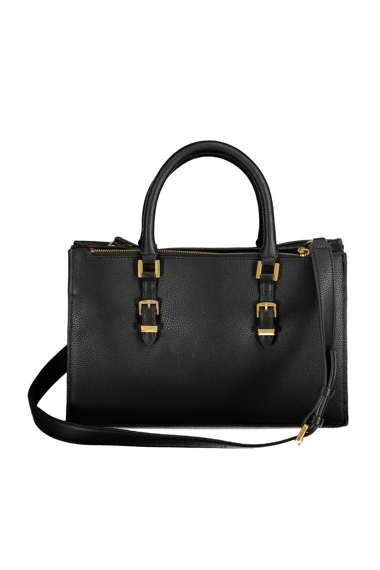 Black Polyurethane Handbag