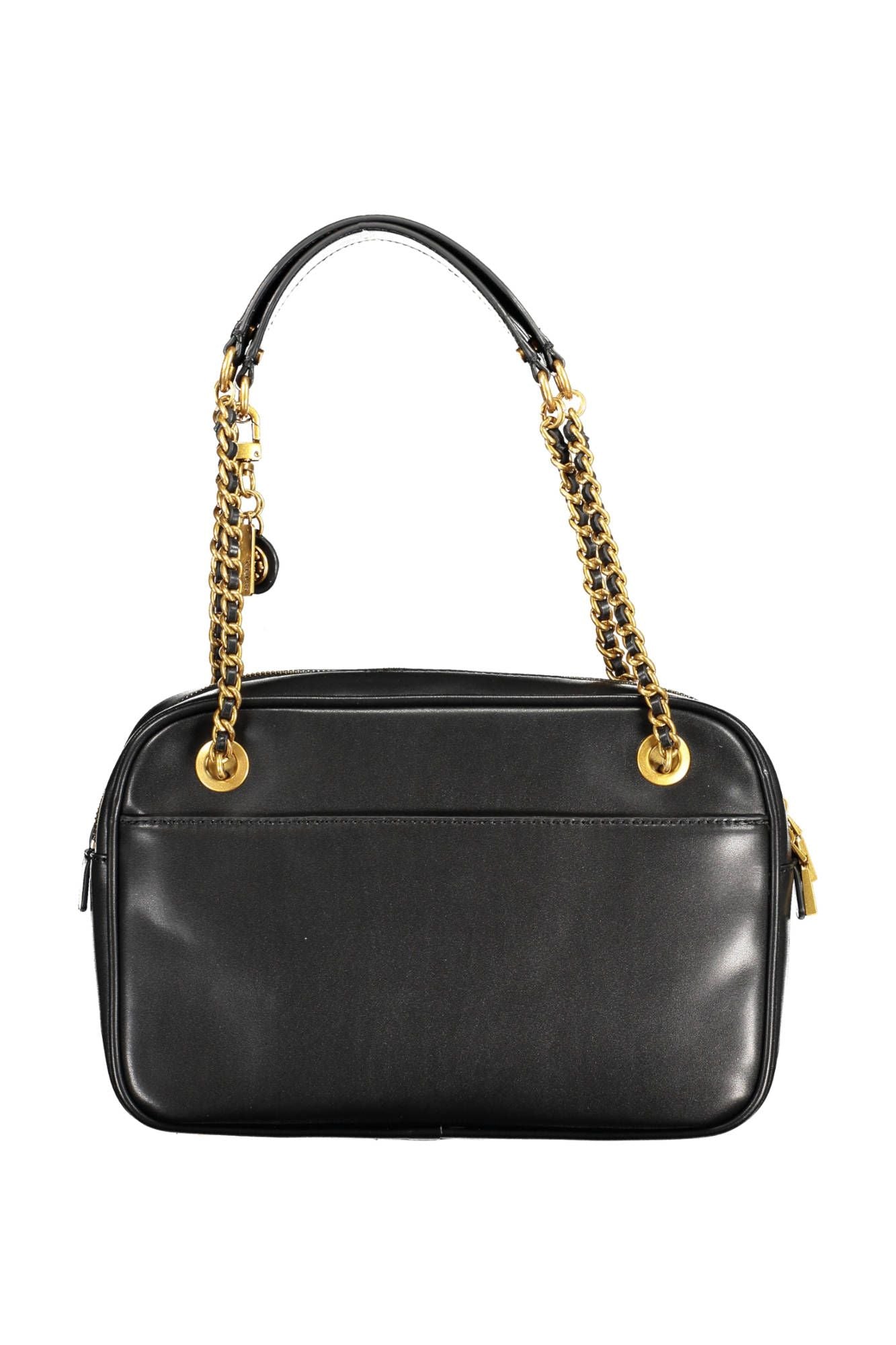 Black Polyurethane Handbag