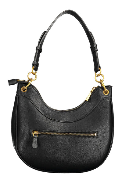 Black Polyurethane Handbag