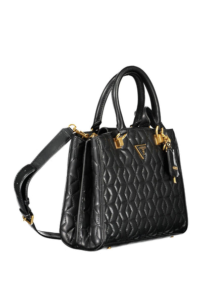 Black Polyurethane Handbag