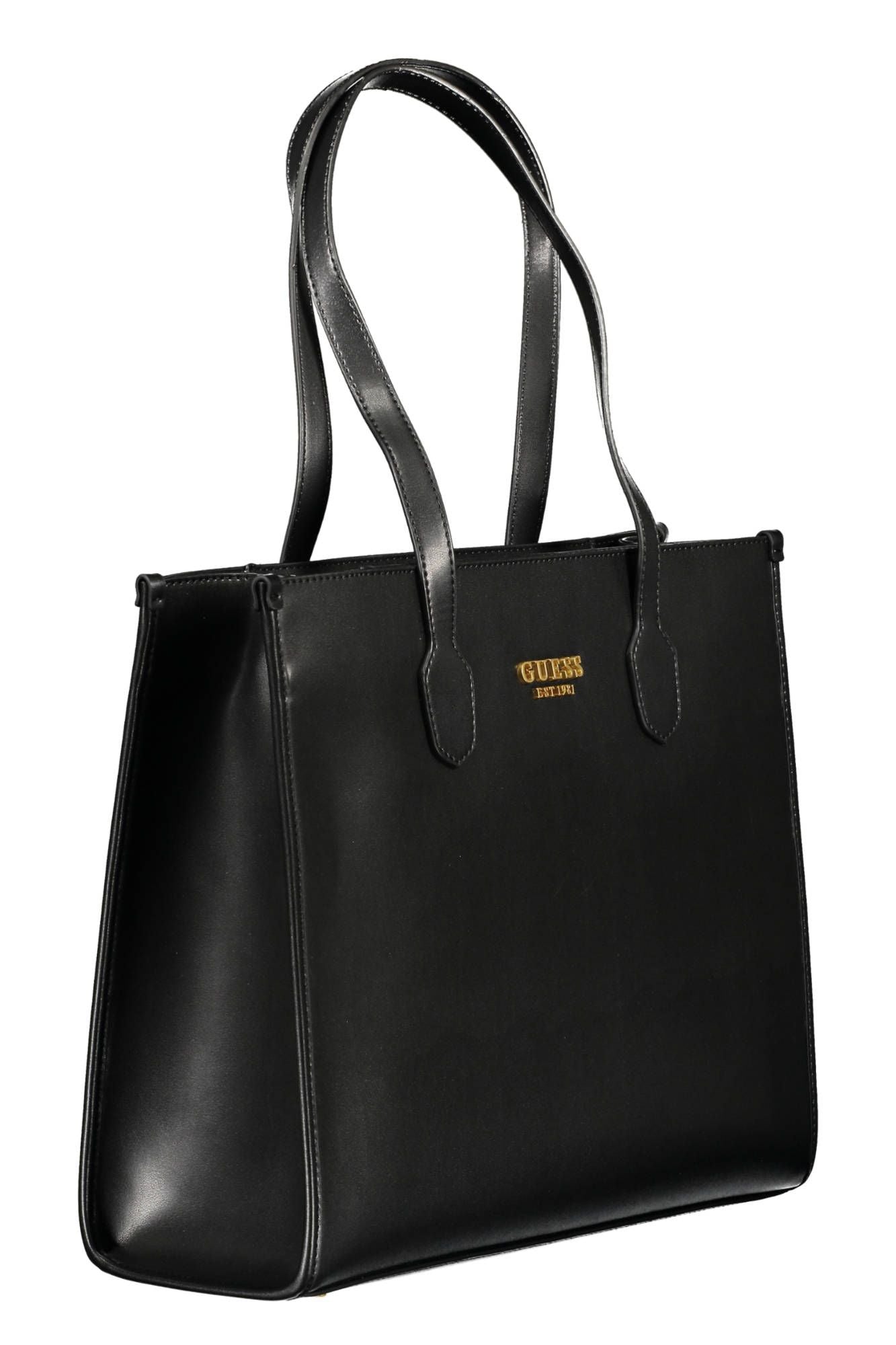 Black Polyurethane Handbag