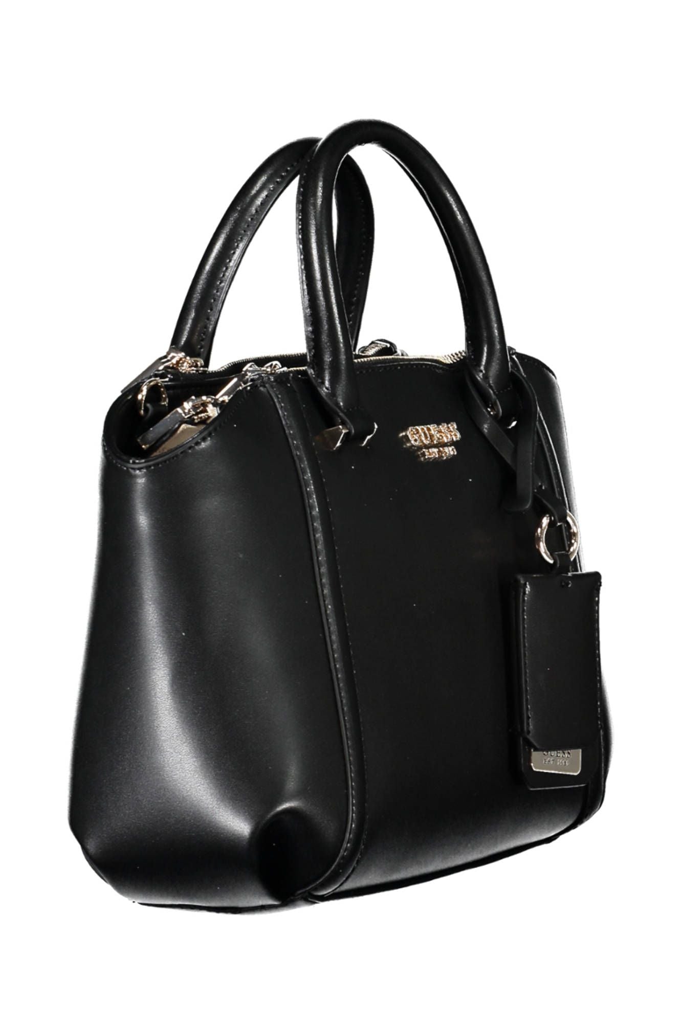 Black Polyurethane Handbag