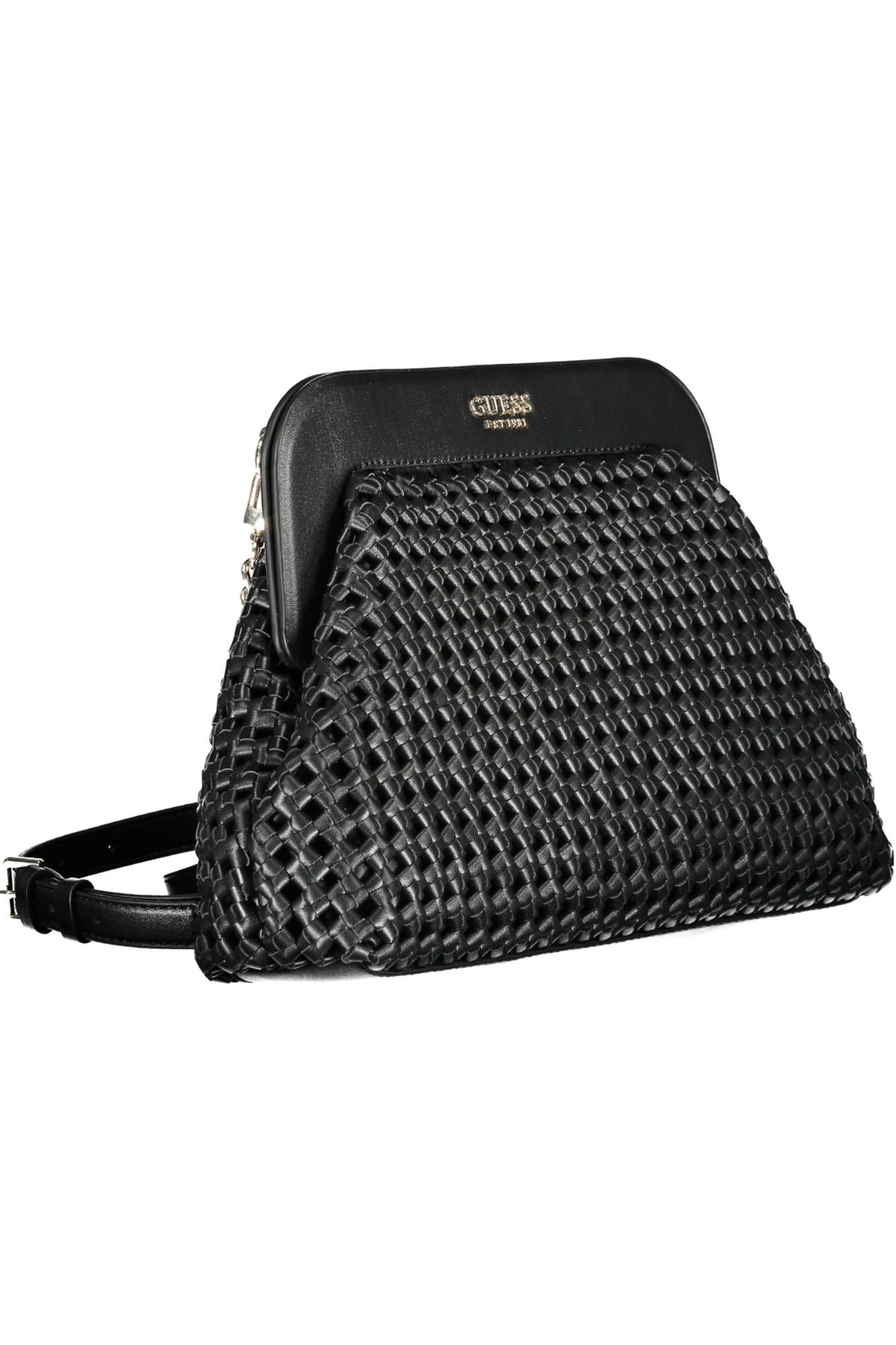 Black Polyurethane Handbag