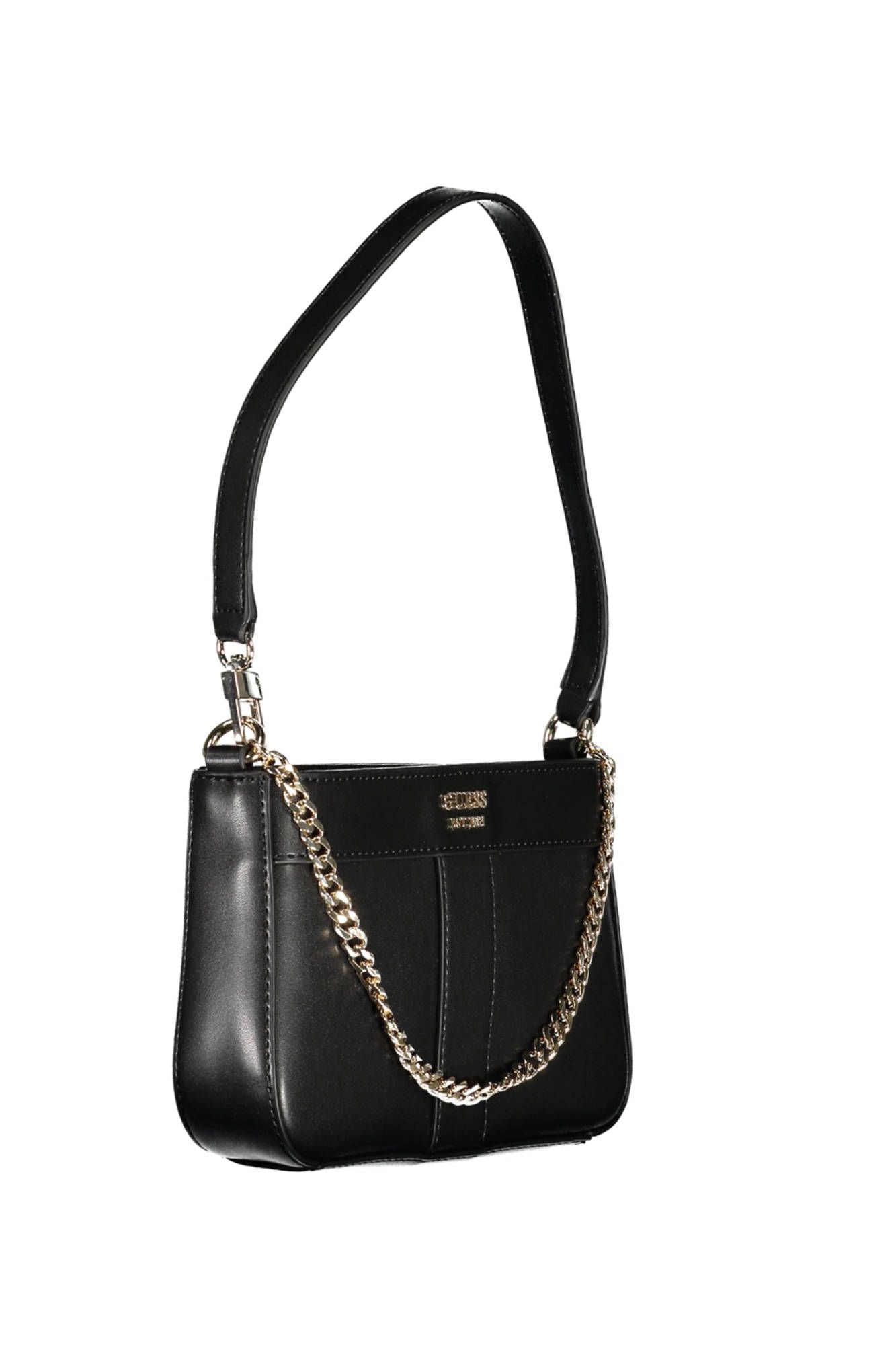 Black Polyurethane Handbag