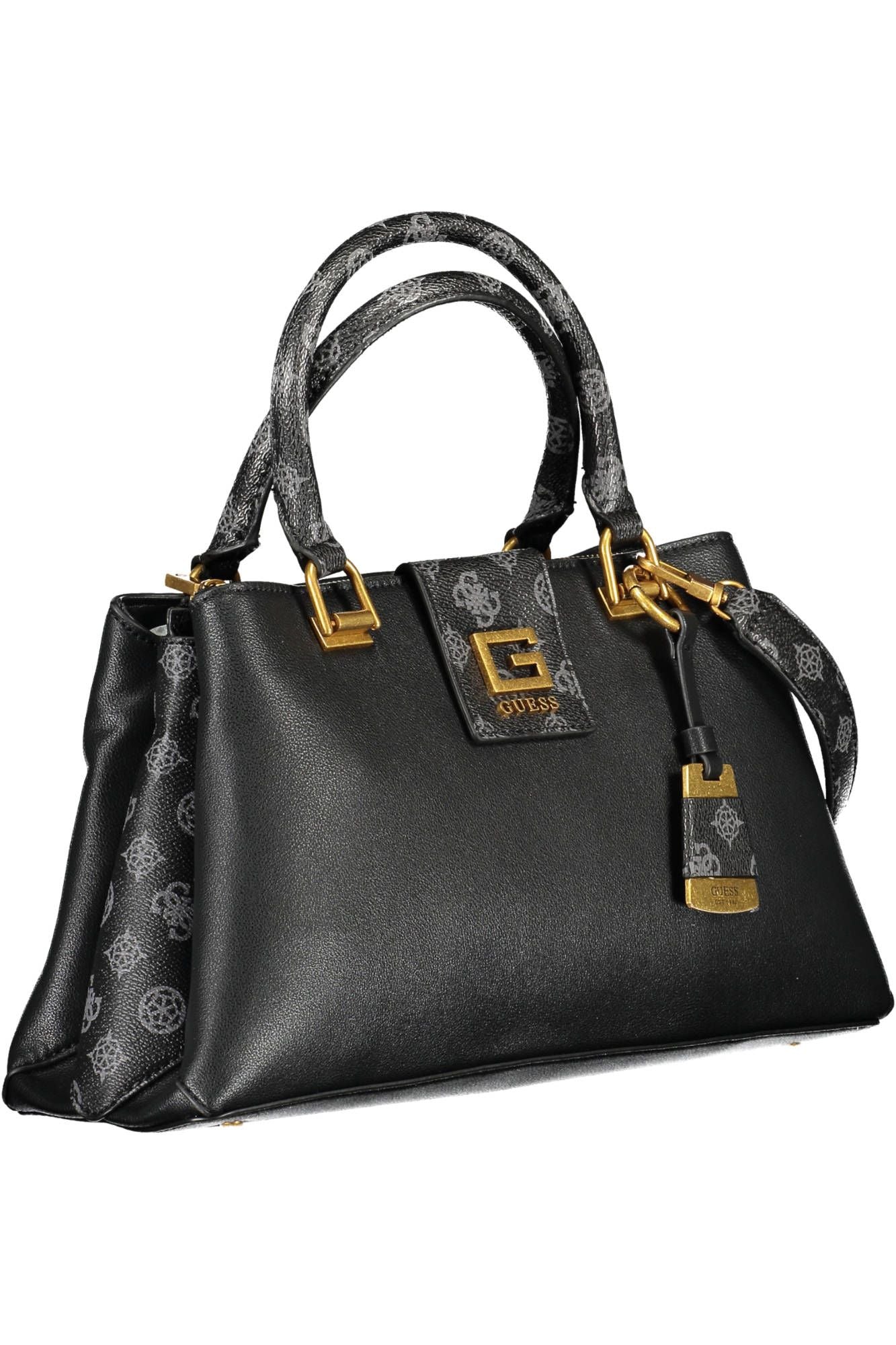 Black Polyurethane Handbag