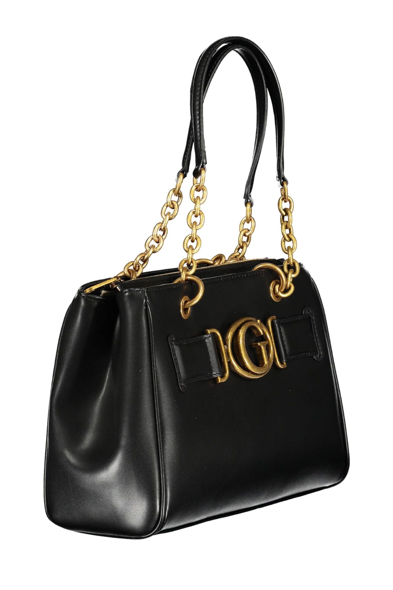 Black Polyurethane Handbag